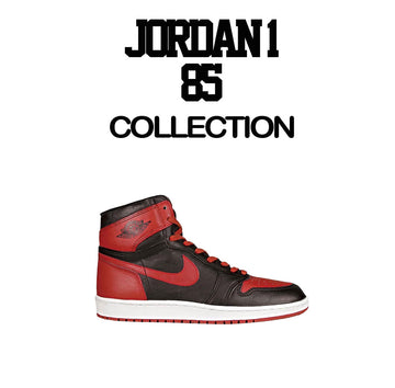 Jordan 1 85' Varsity Red Sneaker Tees Match Bred OG retro 1 85.