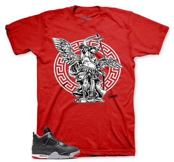 Retro 4 Bred Shirt - St. Micheal - Black