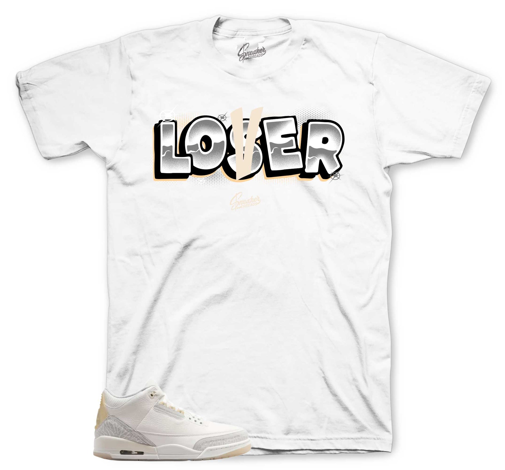 Retro 3 Ivory Shirt - Loser Lover - White