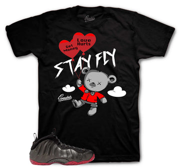 Foamposite Cough Drop Shirt - Money Over Love - Black