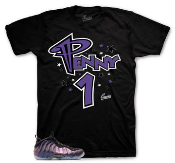 Foamposite Eggplant Shirt - One Penny - Black