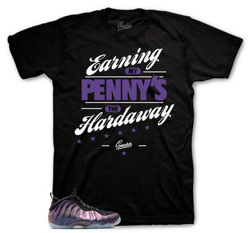 Foamposite Eggplant Shirt - Earning Pennies - Black