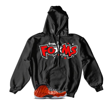 Foamposite Metallic Red Hoody - Fresh Foams - Black