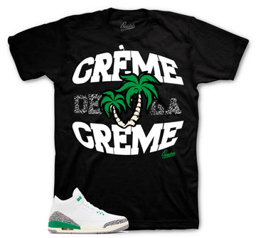 Retro 3 Lucky Green Shirt - Creme - Black