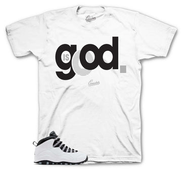 Retro 10 Steel Shirt - God Is Good - White