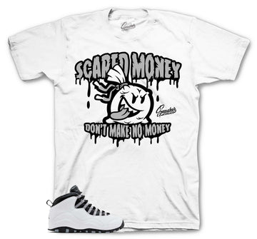 Retro 10 Steel Shirt - Scared Money - White