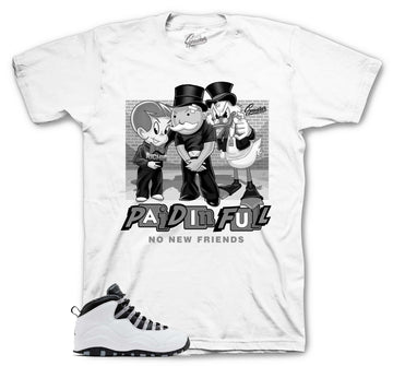 Retro 10 Steel Shirt - No New Friends - White