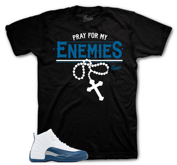 Retro 12 French Blue Shirt - Enemies - Black
