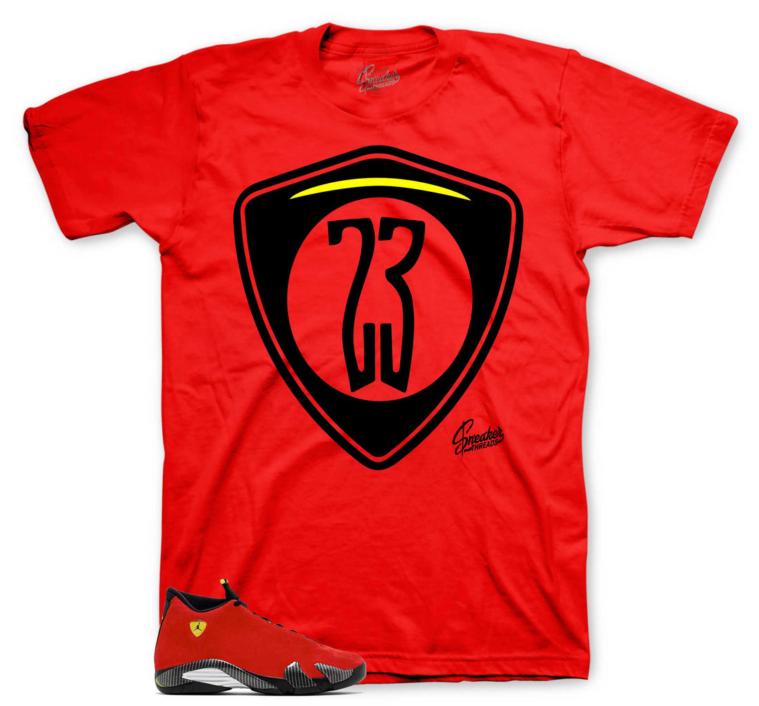 Retro 14 Challenge Red Shirt - Shield