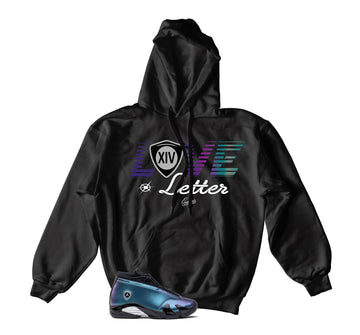 Retro 14 Love Letter Hoodie - Love Letter- Black