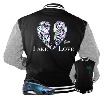 Retro 14 Love Letter Jacket - Fake Love - Black