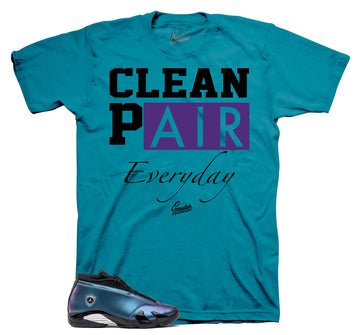 Retro 14 Love Letter Shirt - Clean Pair - Teal
