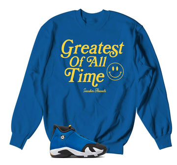Retro 14 Laney Sweater - Goat - Blue