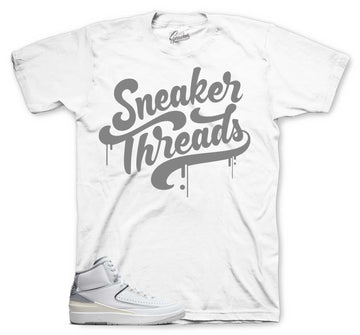 Retro 2 Cement Grey Shirt - ST Drip - White