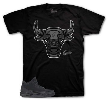 Retro 3 Black Cat Shirt - War Bully - Black