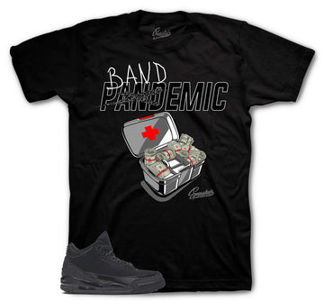 Retro 3 Black Cat Shirt - Bandemic - Black