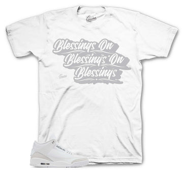 Retro 3 Pure Money Shirt - Blessings - White