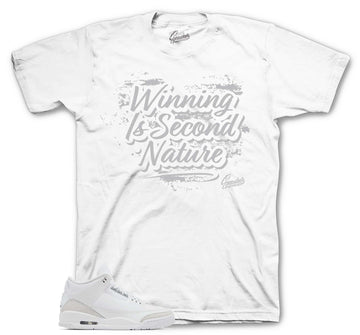 Retro 3 Pure Money Shirt - Second Nature - White
