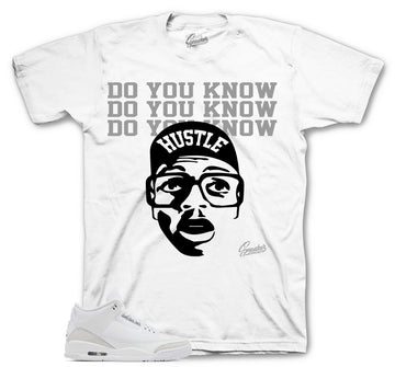 Retro 3 Pure Money Shirt - Do You Know - White