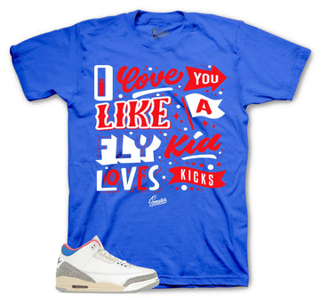 Retro 3 Seoul Shirt - love kicks - Blue