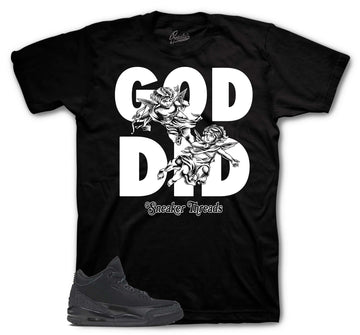 Retro 3 Black Cat Shirt - God Did - Black