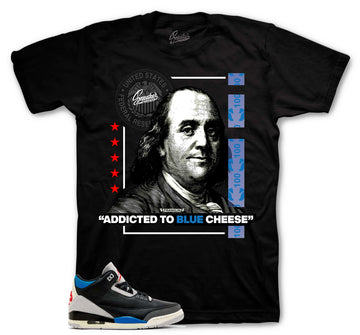 Retro 3 Rare Air Shirt - Blue Cheese - Black
