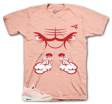 Retro 3 Valentines Day Shirt - Raging Face - Washed Coral