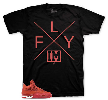 Retro 4 Brick By Brick Shirt - I'm Fly - Black