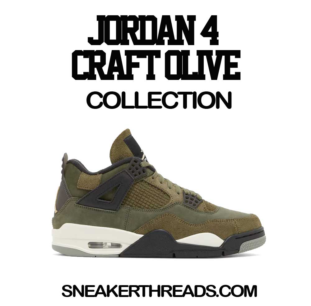 Retro 4 Craft Olive Shirt -  Raging Face - Military Green