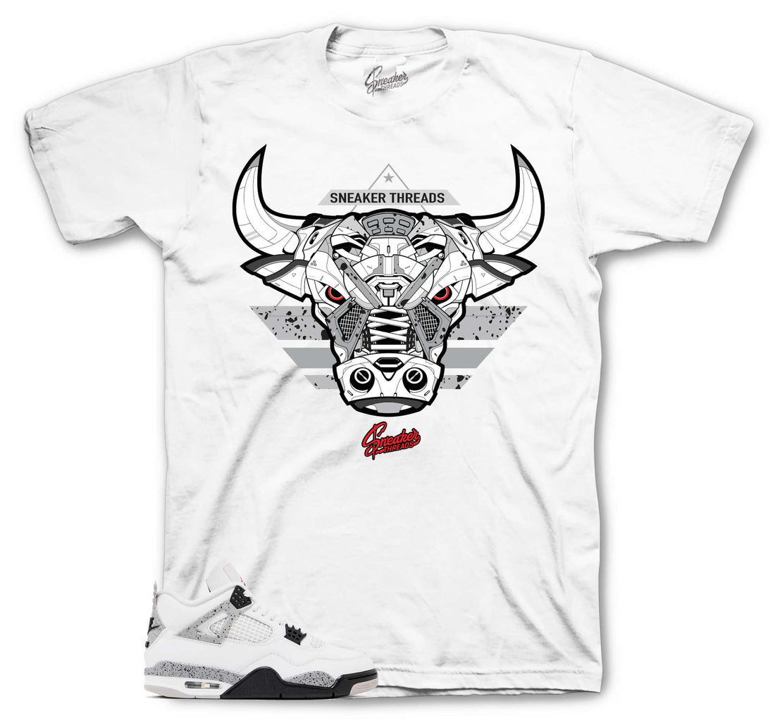 Retro 4 White Cement Shirt - War Bully