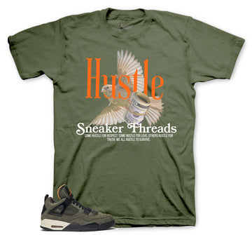 Retro 4 Deep Green - Hustle Bird - Military Green