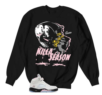 Retro 5 Soft Pink Sweater - Killa Season - Black