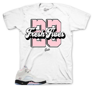 Retro 5 Soft Pink Shirt - Fresh Fives