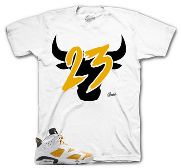 Retro 6 Yellow Ochre Shirt - Toro - White