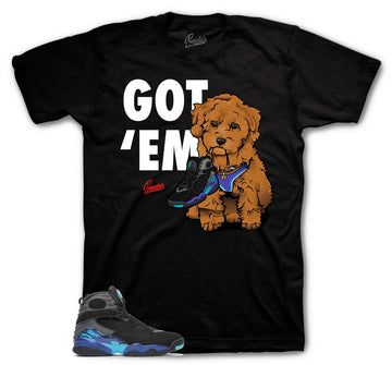 Retro 8 Aqua Shirt - Copped Em - Black