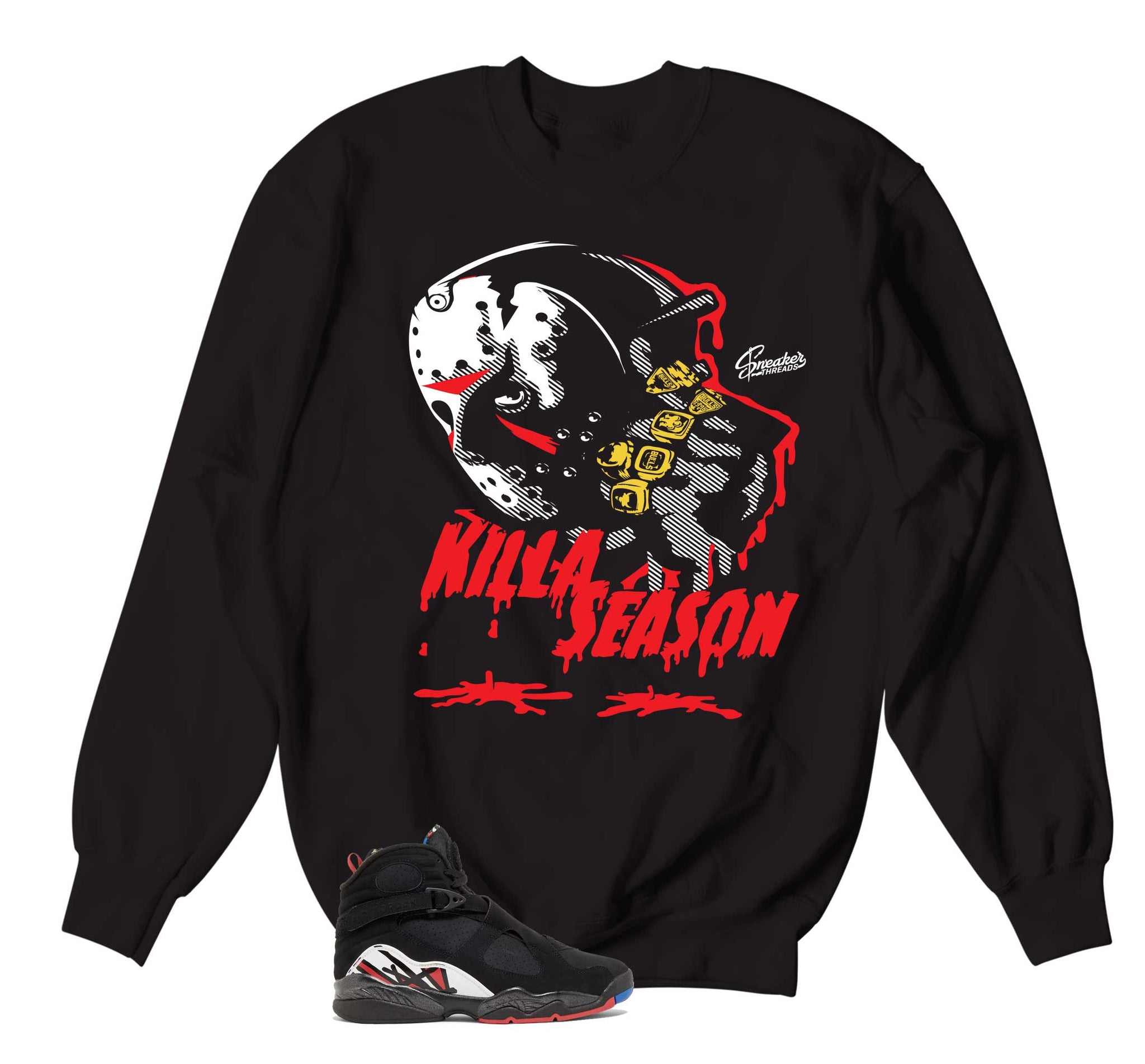 Retro 8 Playoffs Sweater - Killa Season - Black