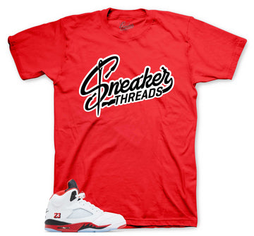 Retro 5 Fire Red Shirt - ST Original - Red