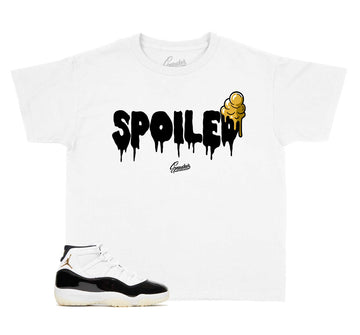 Kids Gratitude 11 Shirt - Spoiled - White