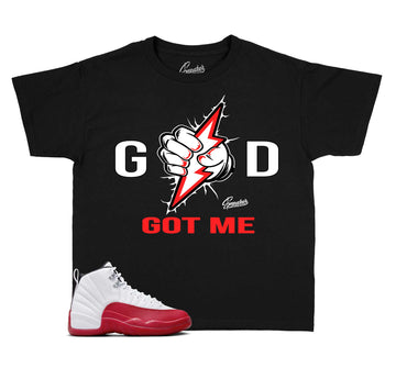 Kids Cherry 12 Shirt - God Got Me - Black