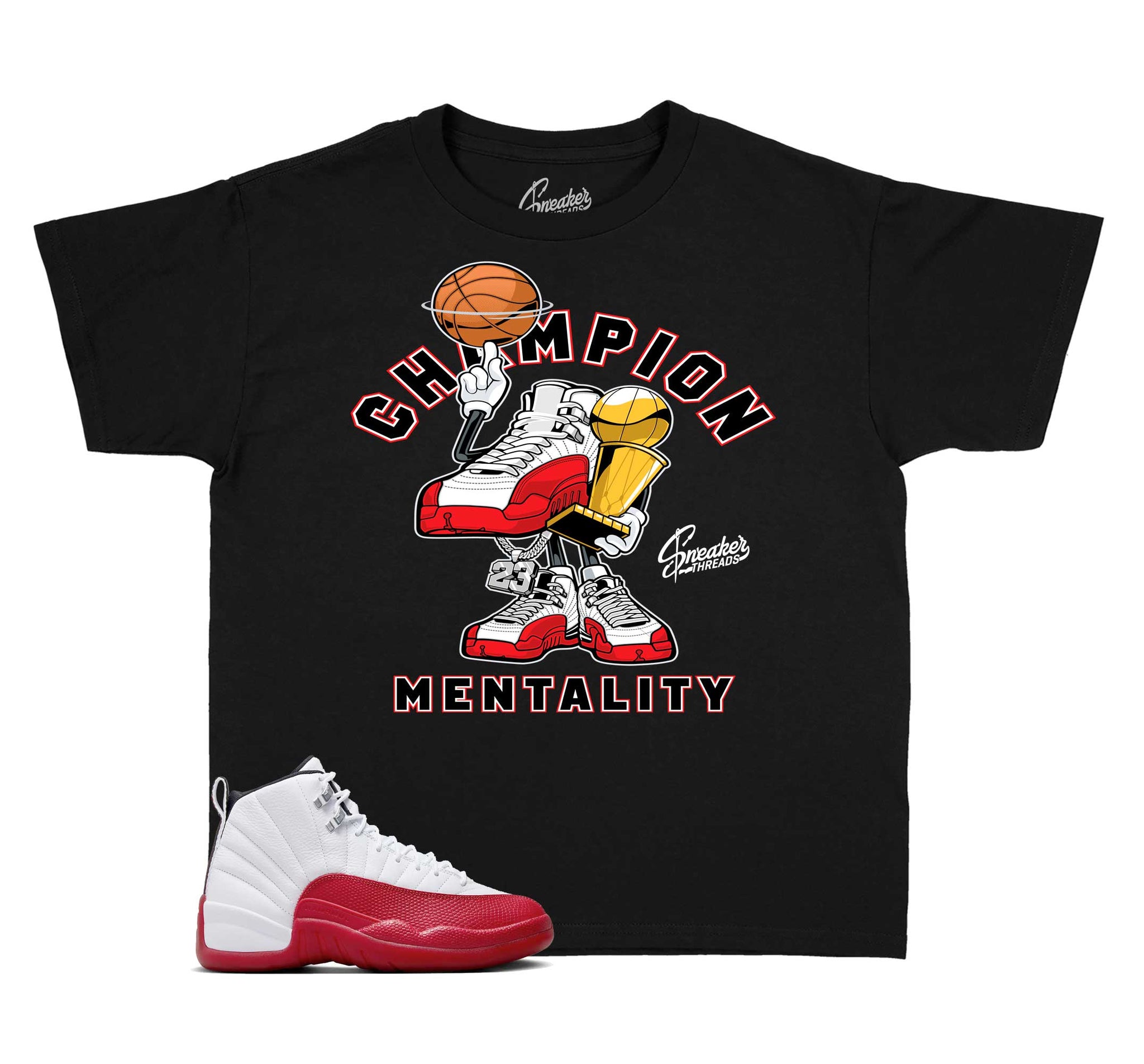 Kids Cherry 12 Shirt - Champ Mentality - Black