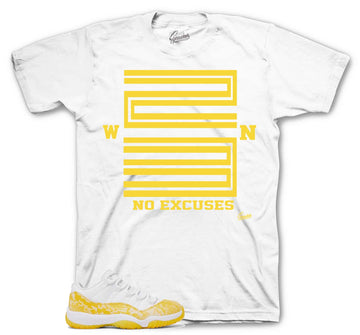 Retro 11 Yellow Snakeskin Shirt - Win 23 - Yellow