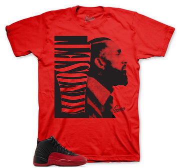 Retro 12 Flu Game Shirt - Mindset - Red