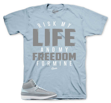 Retro 2 Cool Grey Shirt - My Life - Light BLue