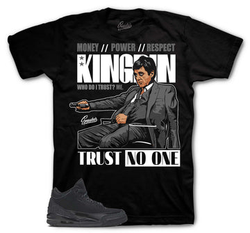 Retro 3 Black Cat Shirt - Trust issues - Black