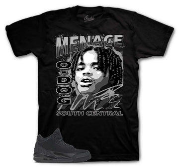 Retro 3 Black Cat Shirt - Nineties - Black