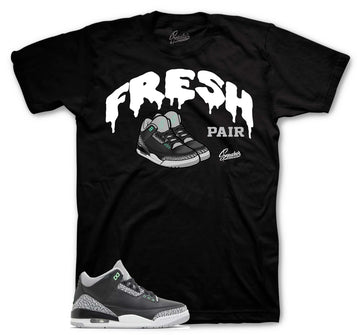 Retro 3 Green Glow Shirt - Fresh - Black
