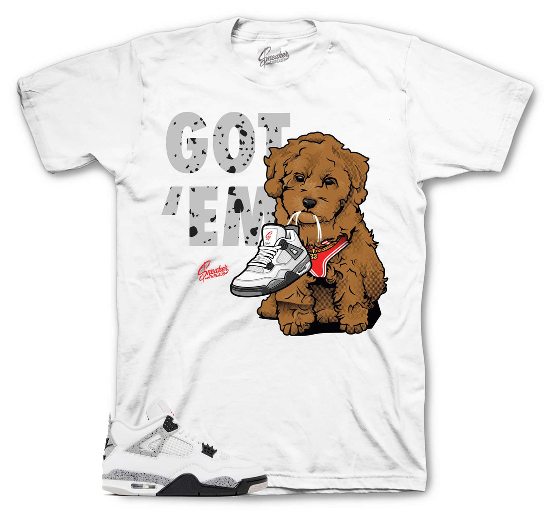 Retro 4 White Cement Shirt - Got Em
