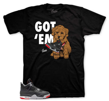 Retro 4 Bred Shirt - Got Em - Black