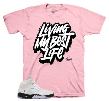 Retro 5 Soft Pink Shirt - Living Life - Soft pink