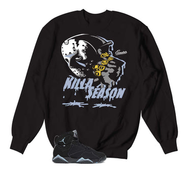 Retro 7 Chambray Sweater - Killa Season - Black